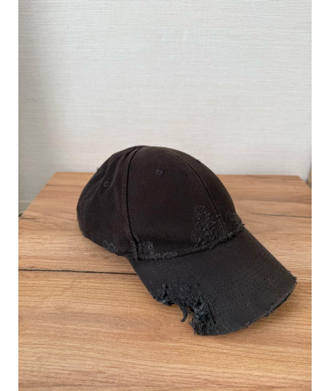 BALENCIAGA Антрацитовая хлопковая кепка/бейсболка, фото 5