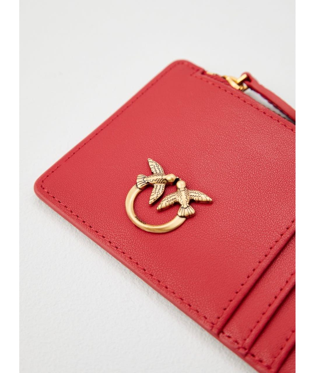 PINKO Красный кожаный кошелек, фото 3
