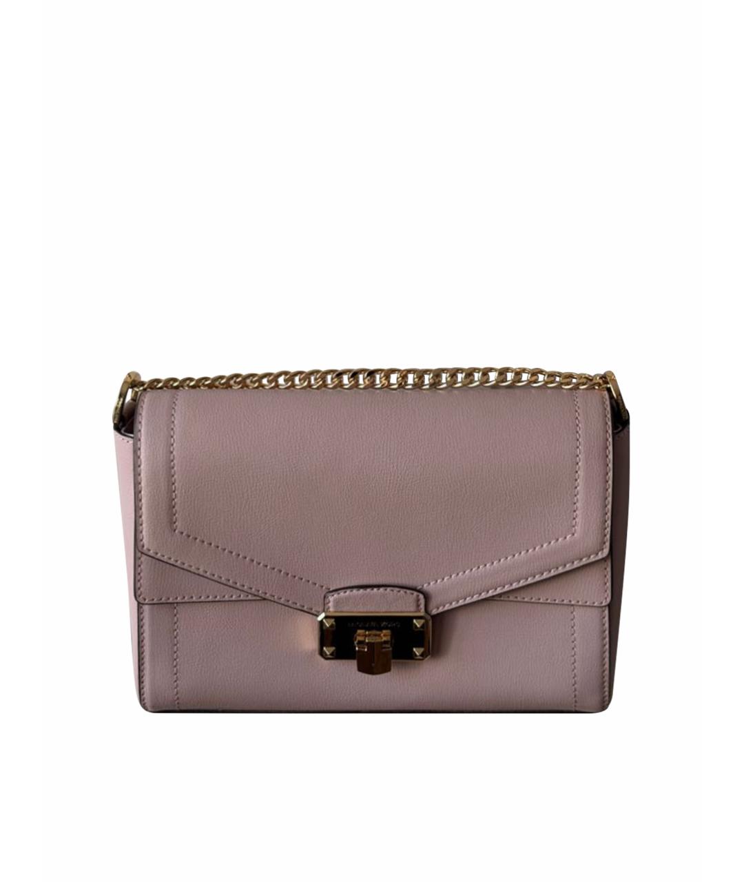 MICHAEL KORS Розовая кожаная сумка через плечо, фото 1