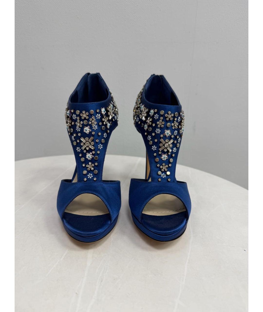 CHRISTIAN DIOR Темно-синие текстильные туфли, фото 2