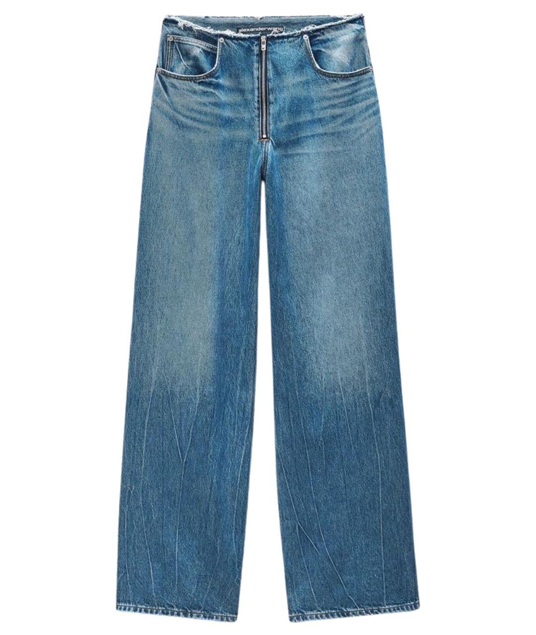ALEXANDER WANG Синие хлопковые прямые джинсы, фото 1