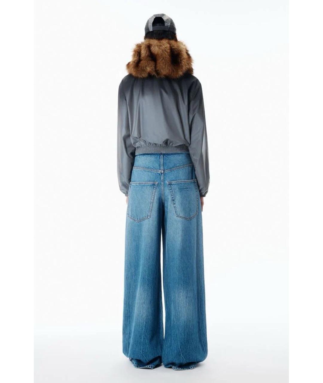 ALEXANDER WANG Синие хлопковые прямые джинсы, фото 3