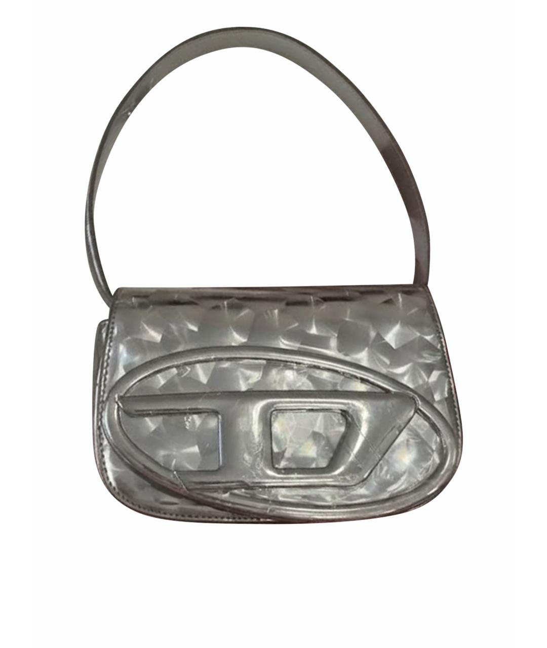 DIESEL Серебряная сумка с короткими ручками, фото 1
