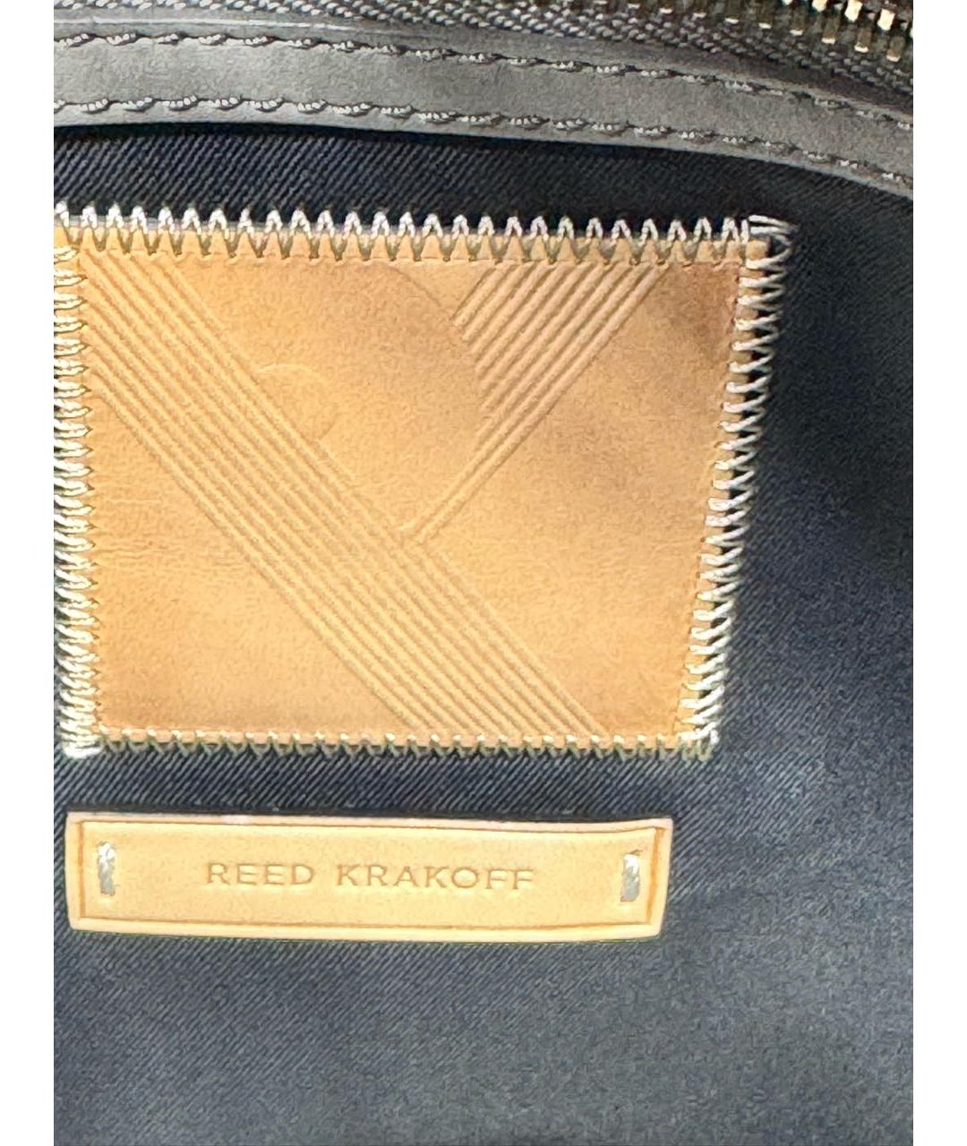 REED KRAKOFF Бежевая сумка с короткими ручками из экзотической кожи, фото 5