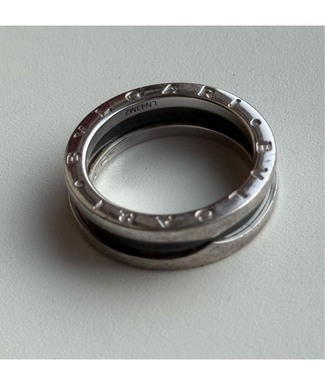BVLGARI Черное серебряное кольцо, фото 4