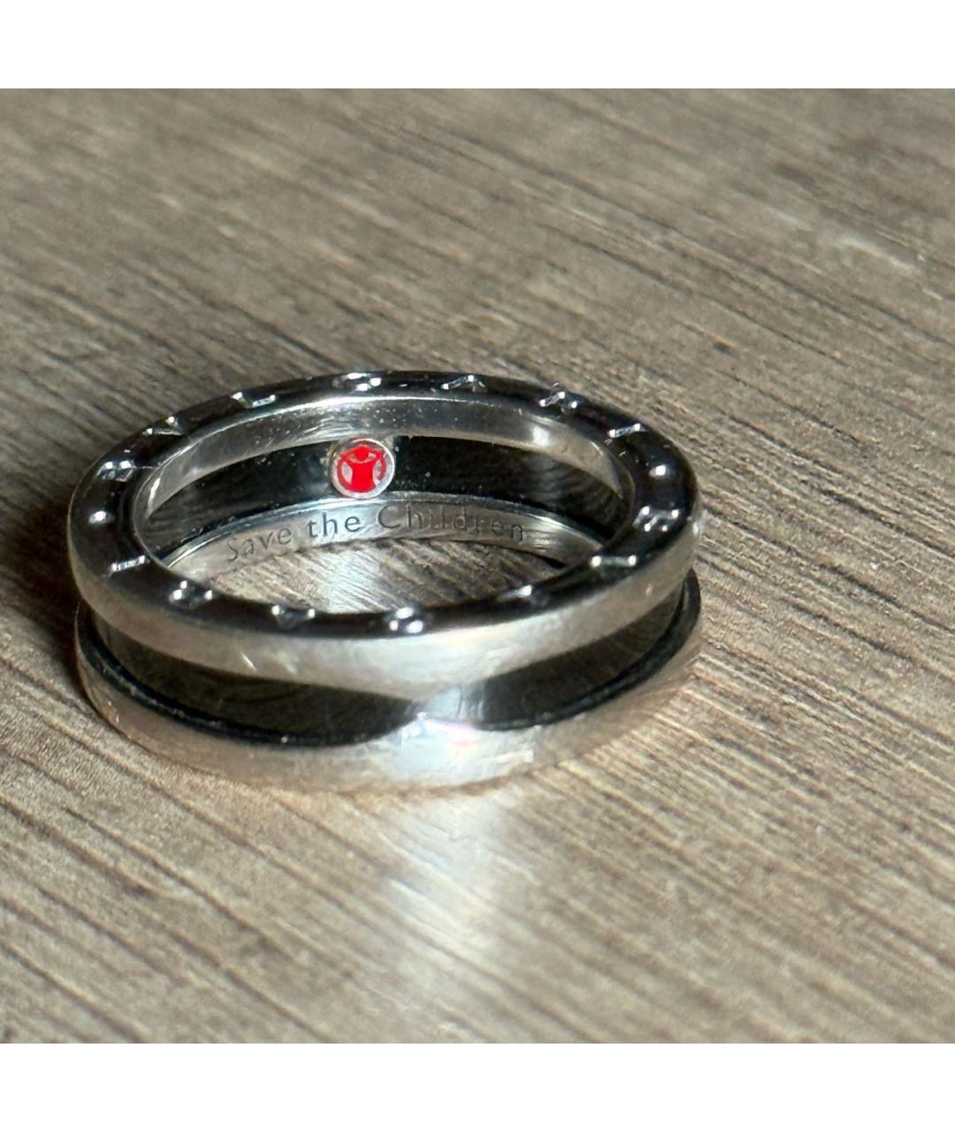 BVLGARI Черное серебряное кольцо, фото 2