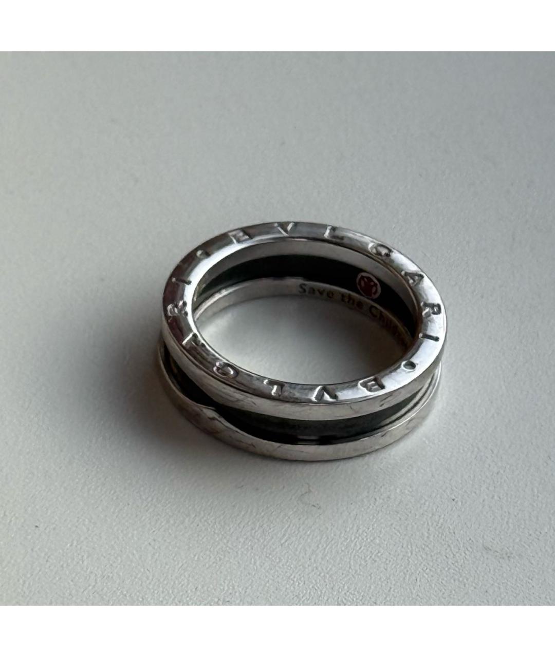 BVLGARI Черное серебряное кольцо, фото 5