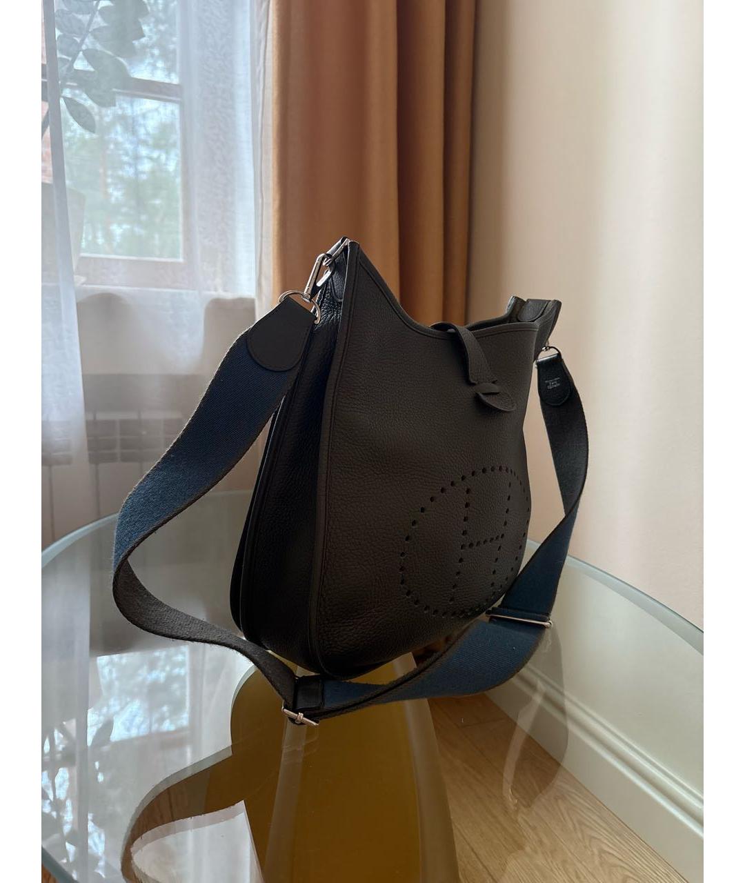 HERMES Хаки кожаная сумка через плечо, фото 2