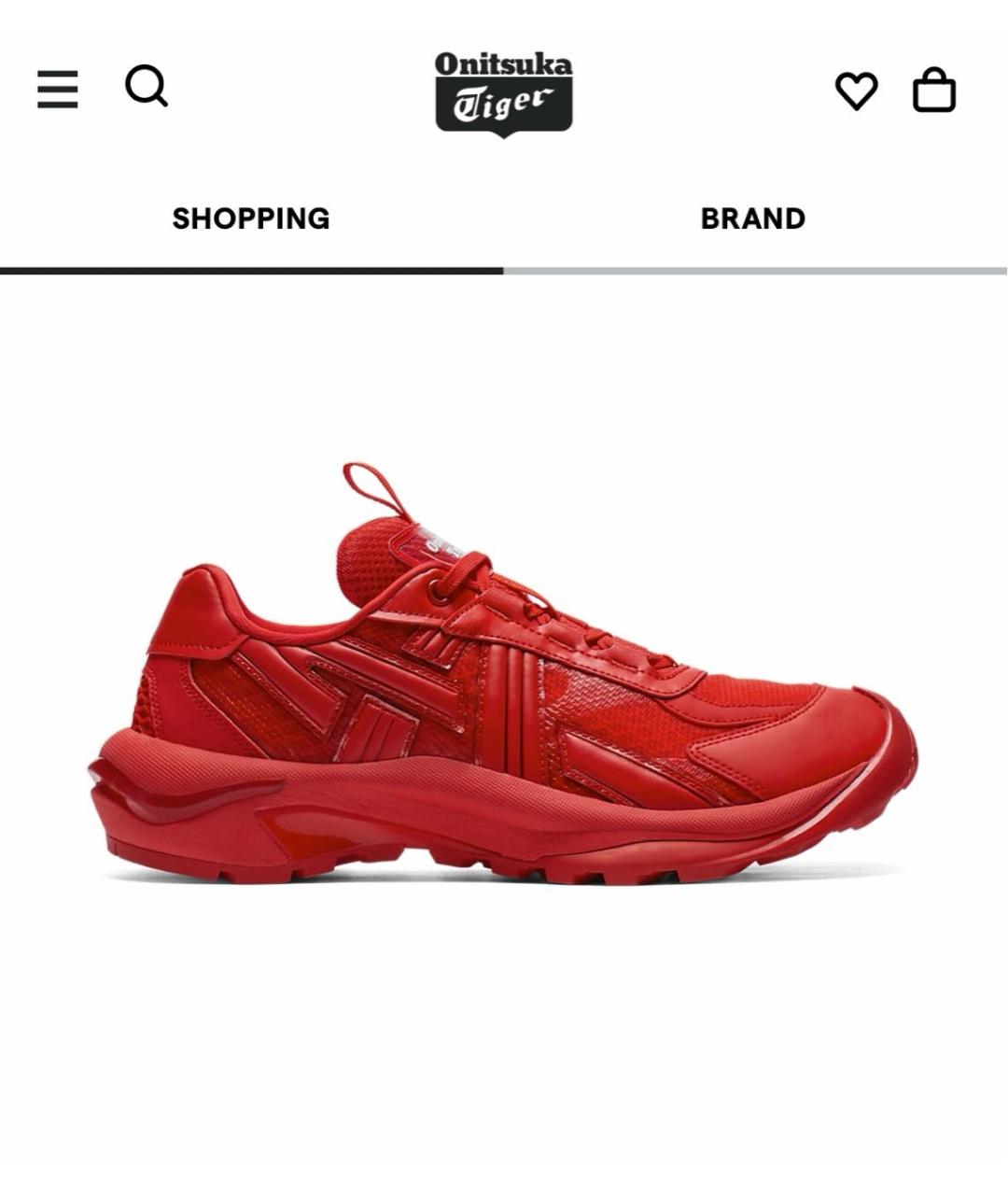 ONITSUKA TIGER Красные текстильные кроссовки, фото 4