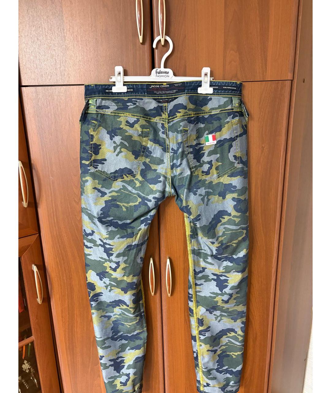 JACOB COHEN Темно-синие хлопковые прямые джинсы, фото 4