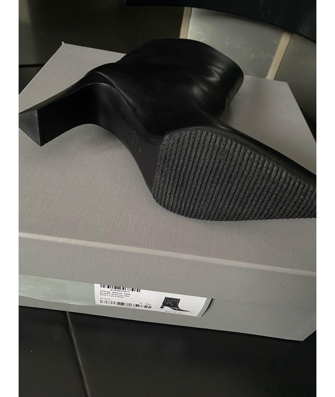 BALENCIAGA Черные кожаные полусапоги, фото 4