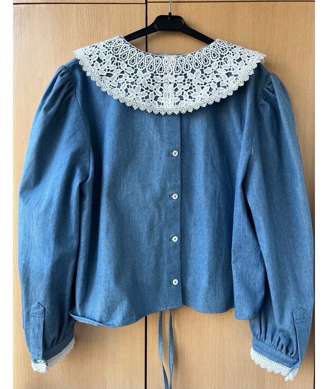ROCH Голубая деним блузы, фото 2