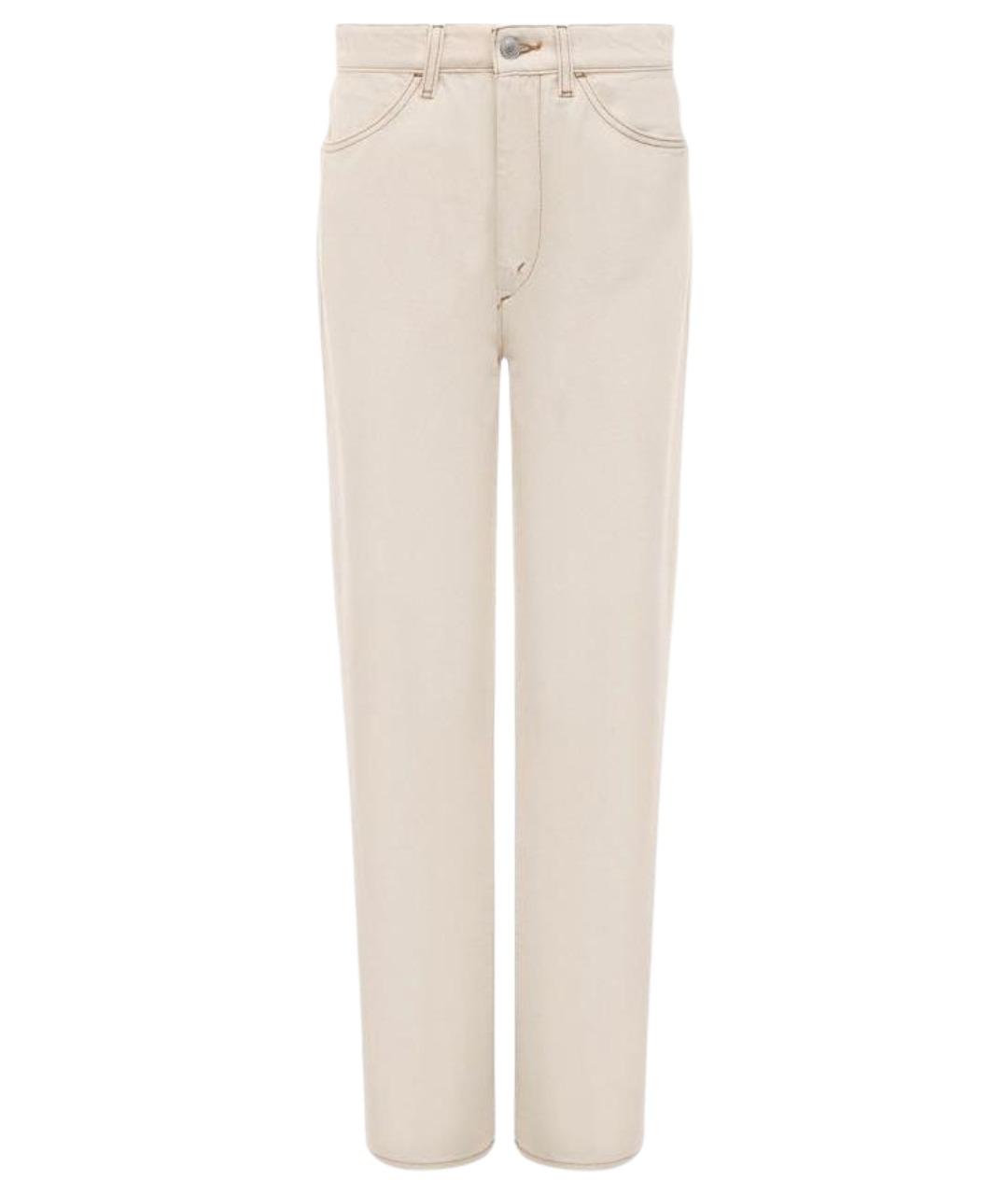 RE/DONE Бежевые хлопковые прямые джинсы, фото 1
