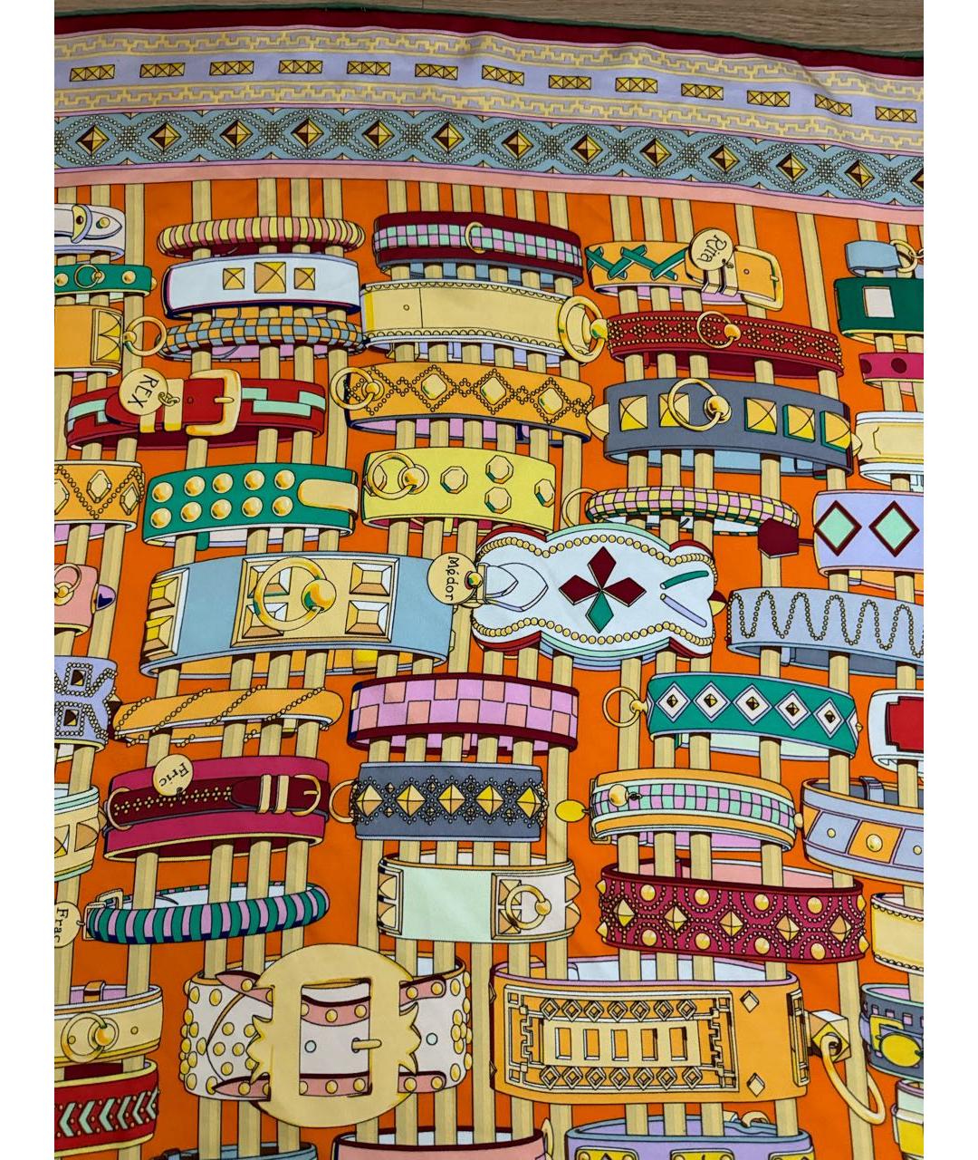 HERMES Мульти шелковый платок, фото 2