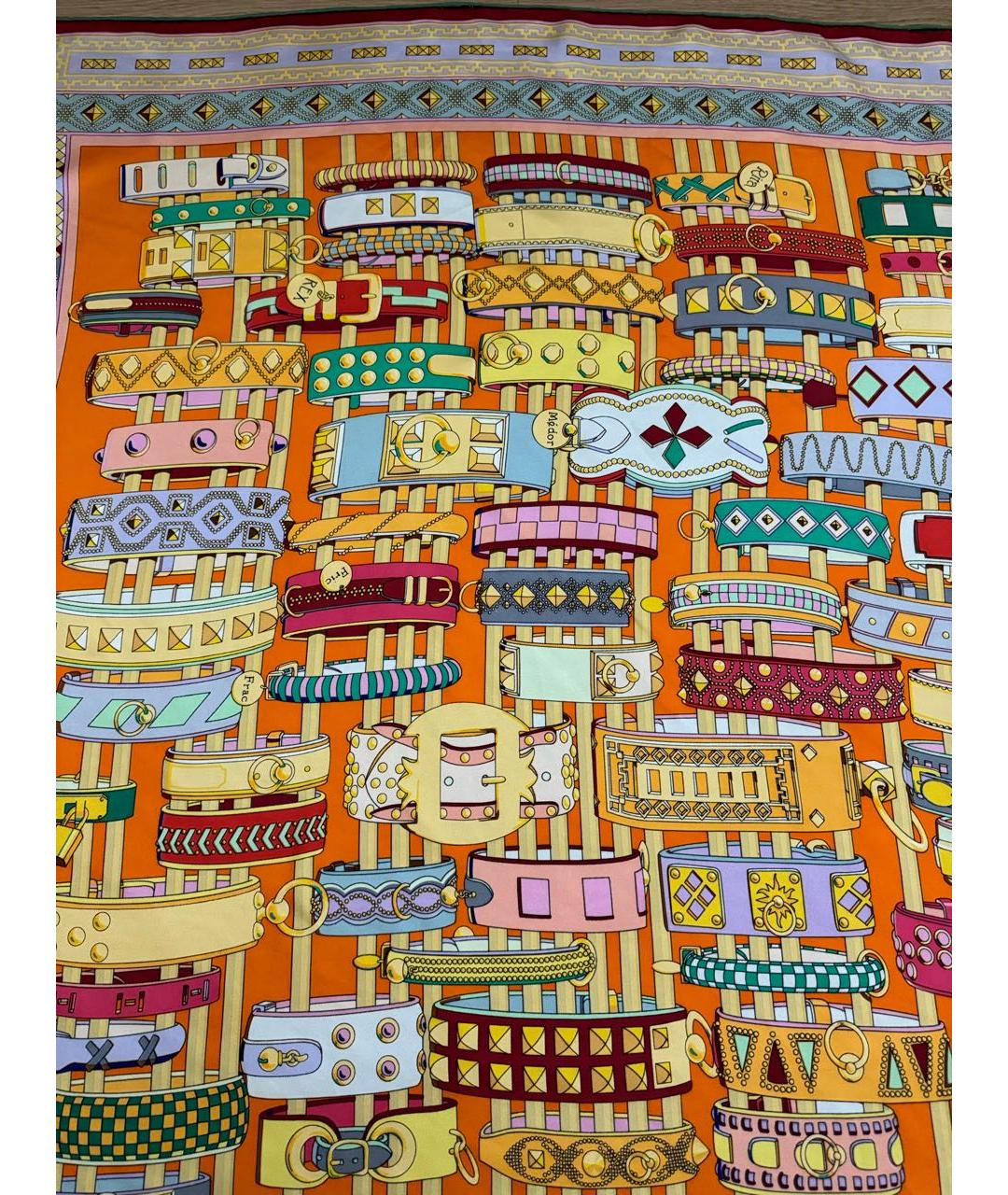 HERMES Мульти шелковый платок, фото 8