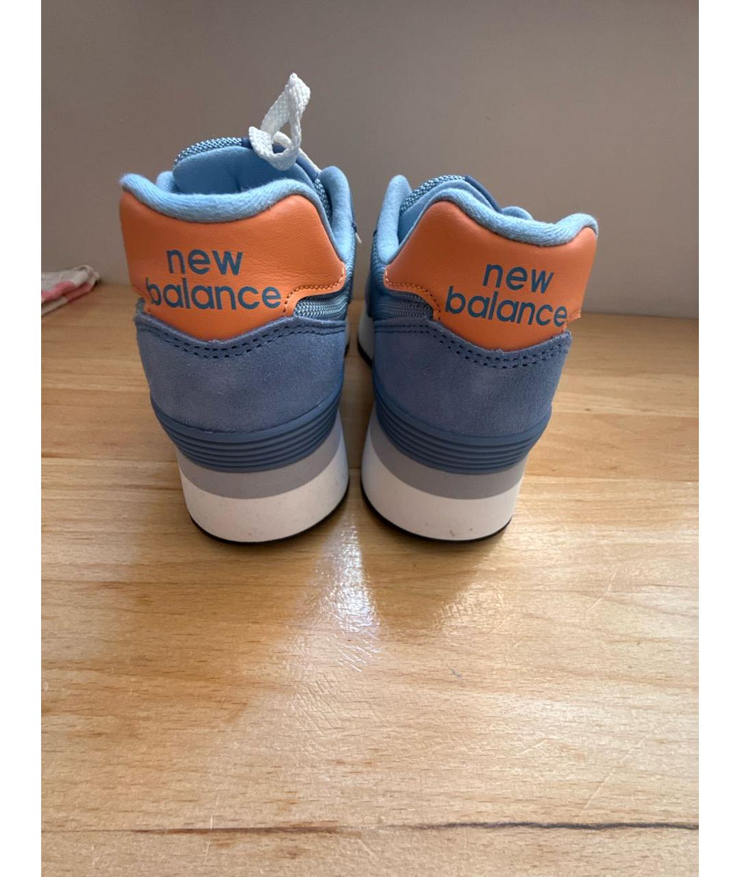 NEW BALANCE Голубые замшевые кроссовки, фото 4