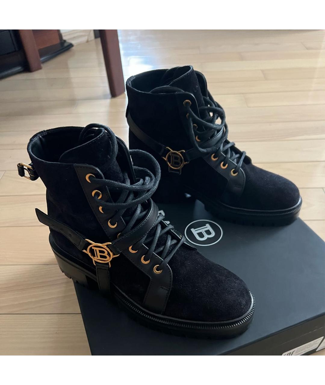 BALMAIN Черные замшевые ботинки, фото 3