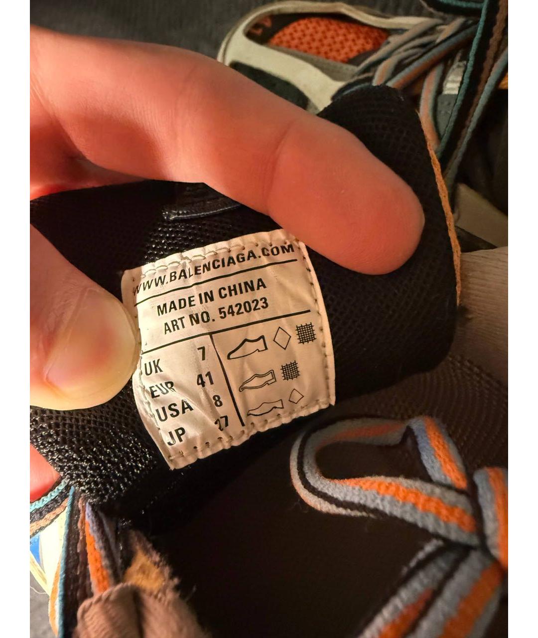 BALENCIAGA Мульти текстильные низкие кроссовки / кеды, фото 5