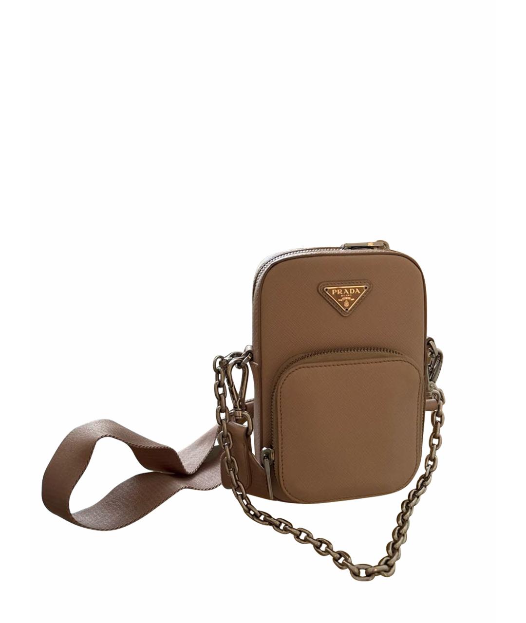 PRADA Розовая кожаная сумка через плечо, фото 1