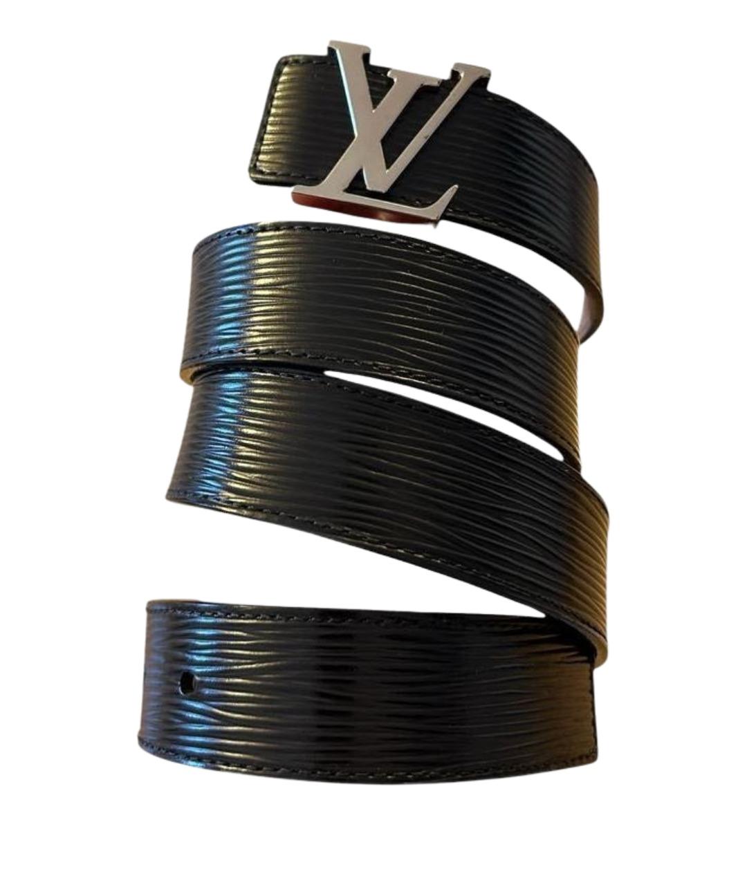 LOUIS VUITTON Черный кожаный ремень, фото 1