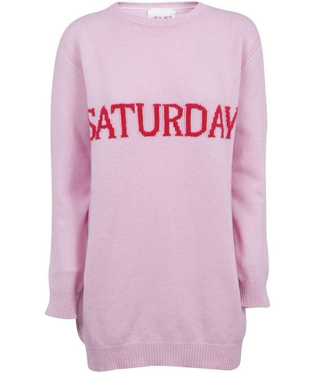 ALBERTA FERRETTI Розовый шерстяной джемпер / свитер, фото 1