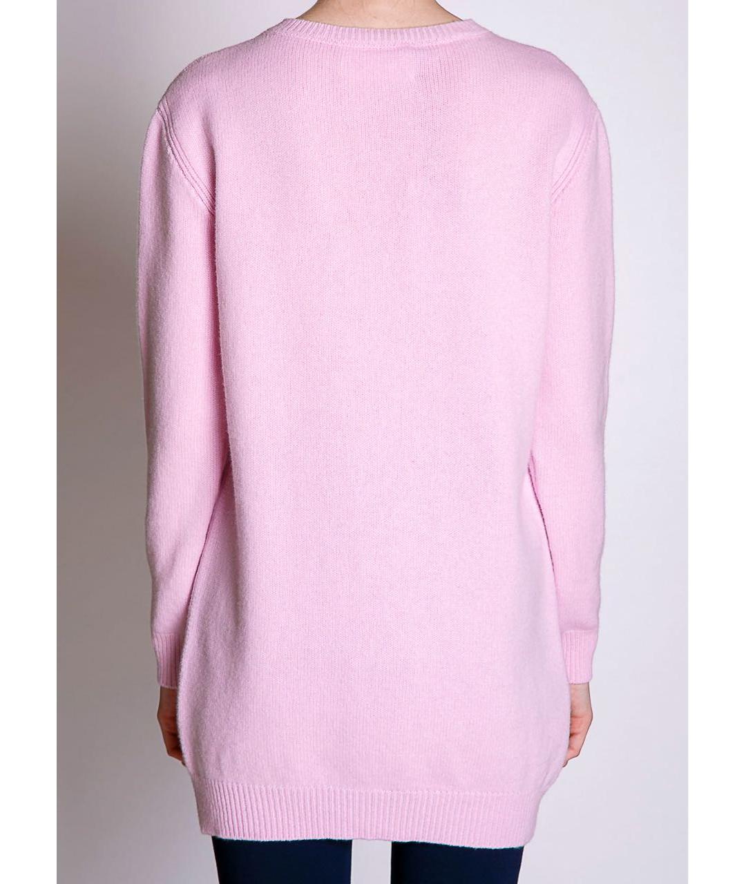 ALBERTA FERRETTI Розовый шерстяной джемпер / свитер, фото 5