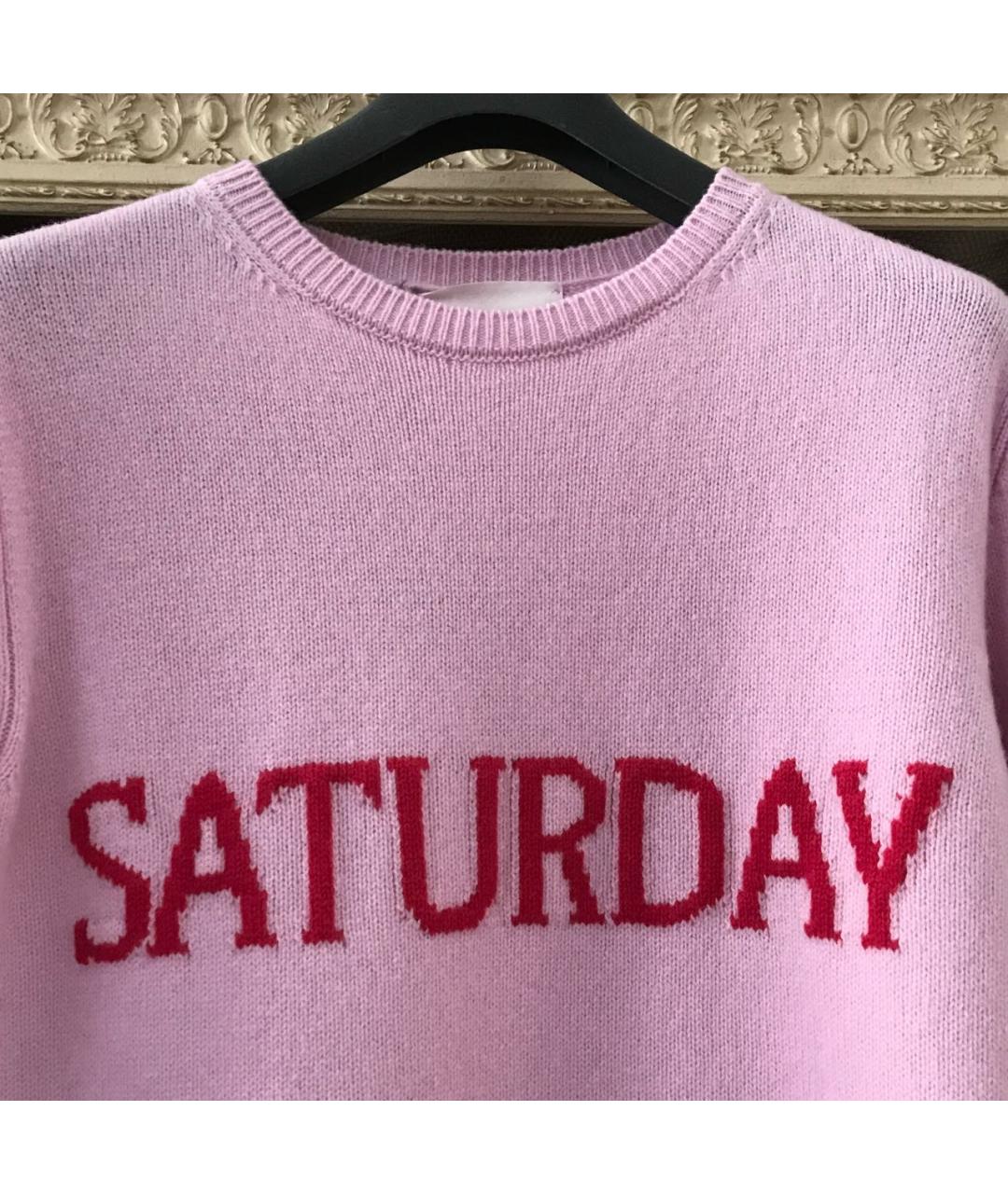 ALBERTA FERRETTI Розовый шерстяной джемпер / свитер, фото 8