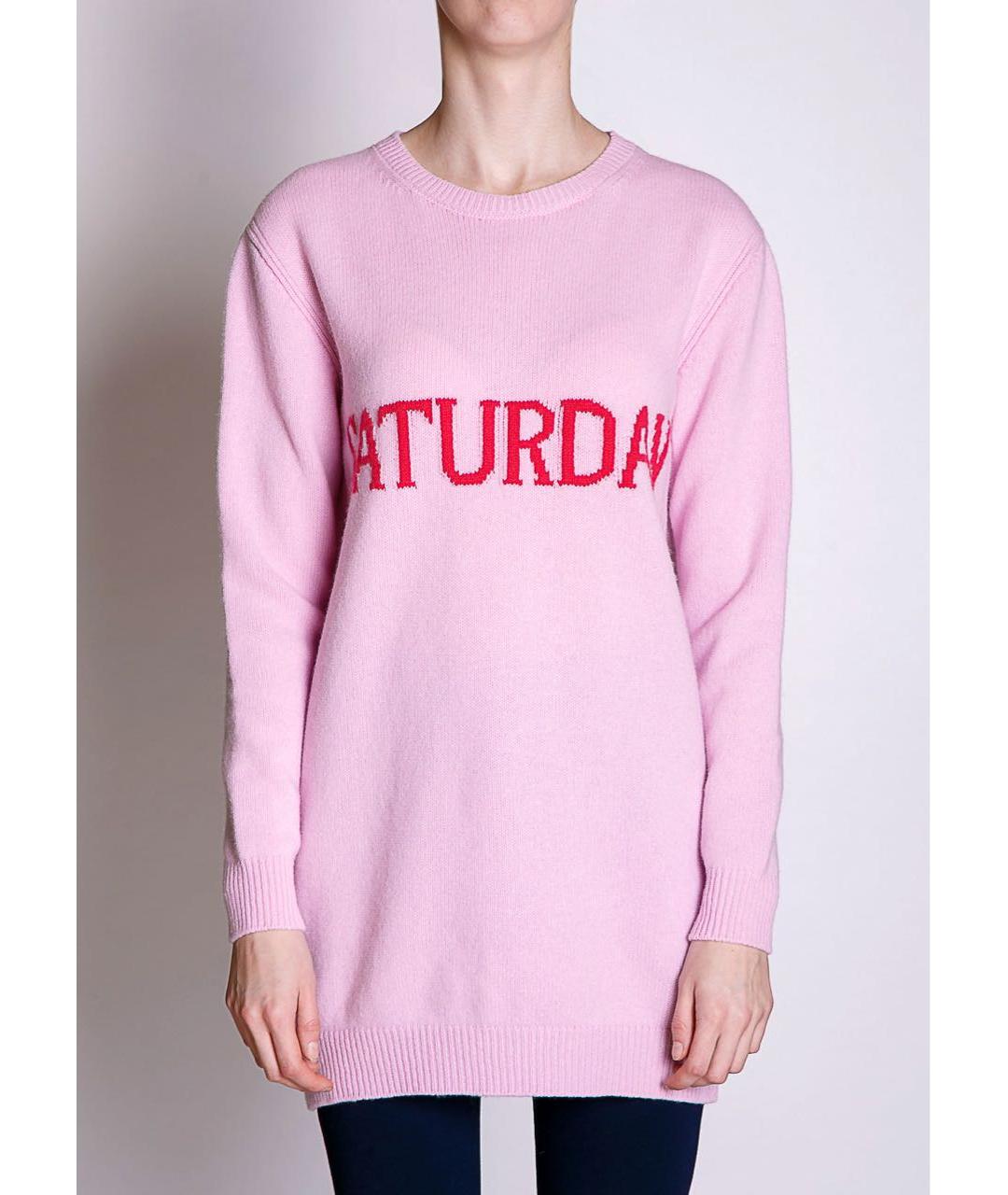 ALBERTA FERRETTI Розовый шерстяной джемпер / свитер, фото 4