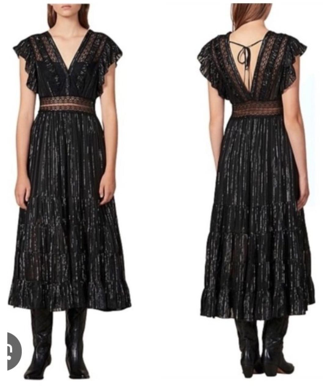 SANDRO Черное коктейльное платье, фото 8