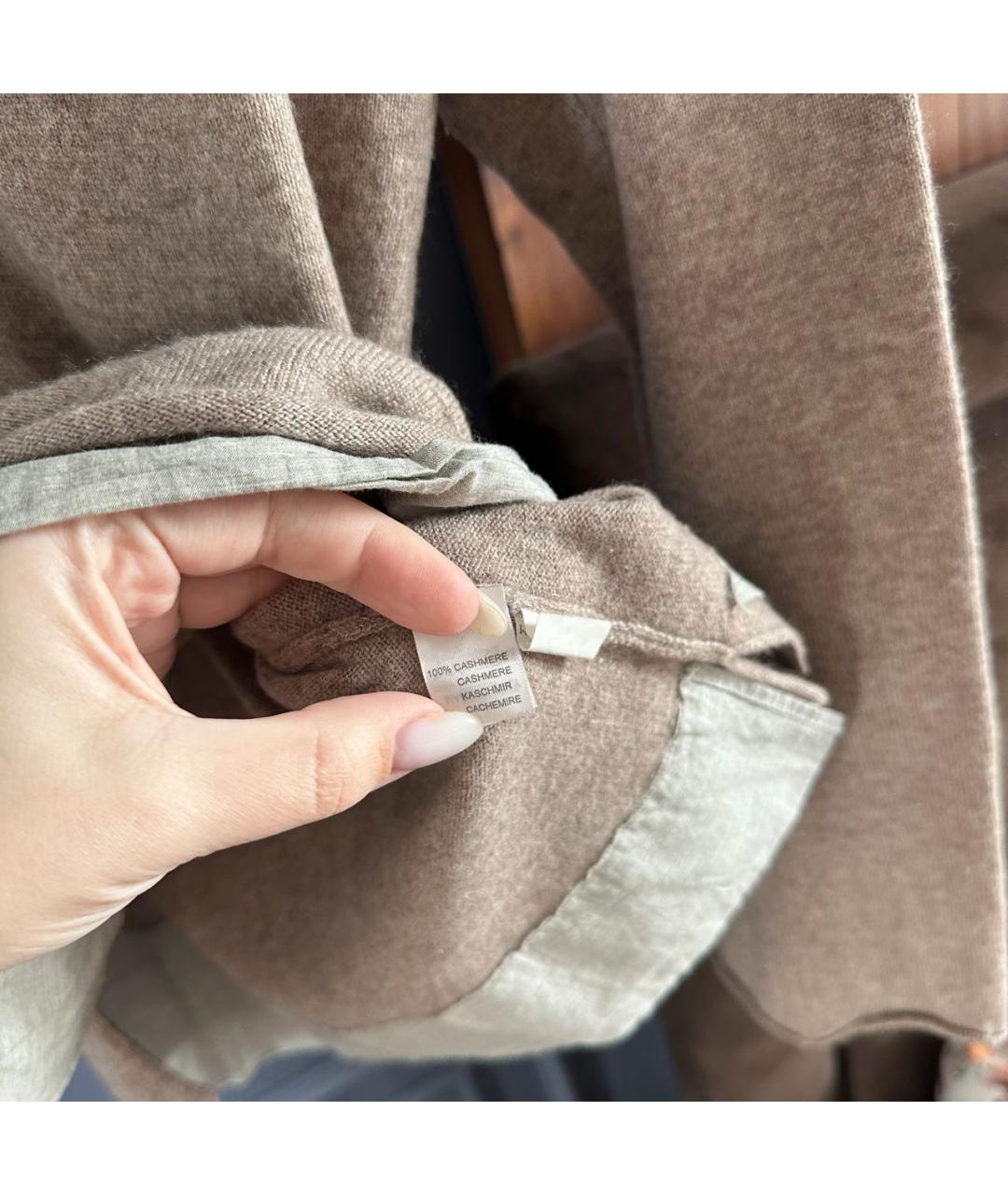BRUNELLO CUCINELLI Бежевый кашемировый джемпер / свитер, фото 5