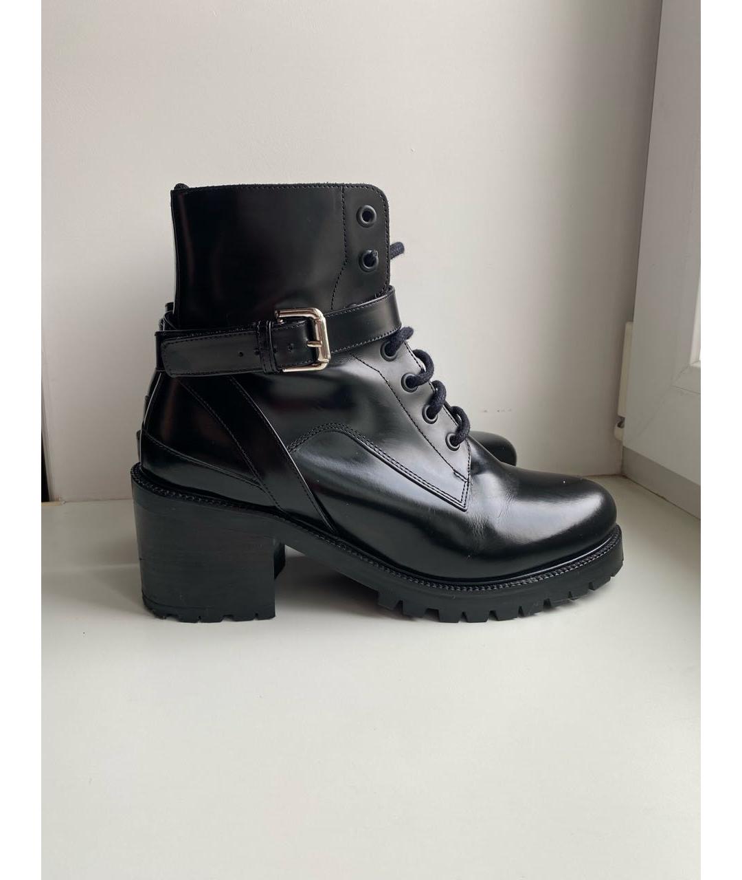 MAJE Черные кожаные ботинки, фото 7