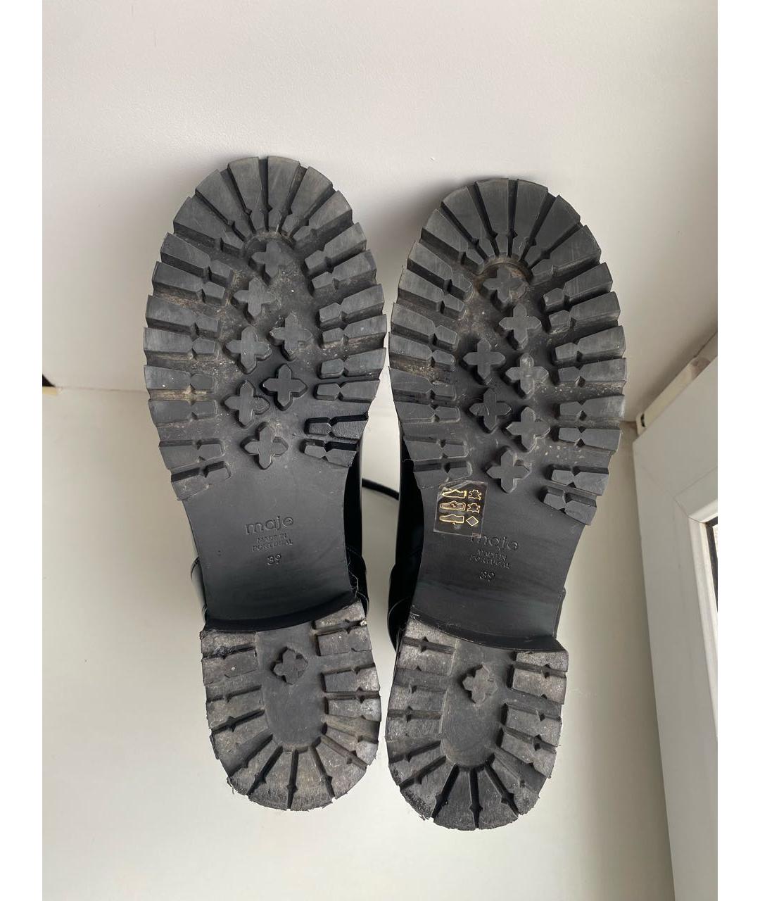 MAJE Черные кожаные ботинки, фото 5