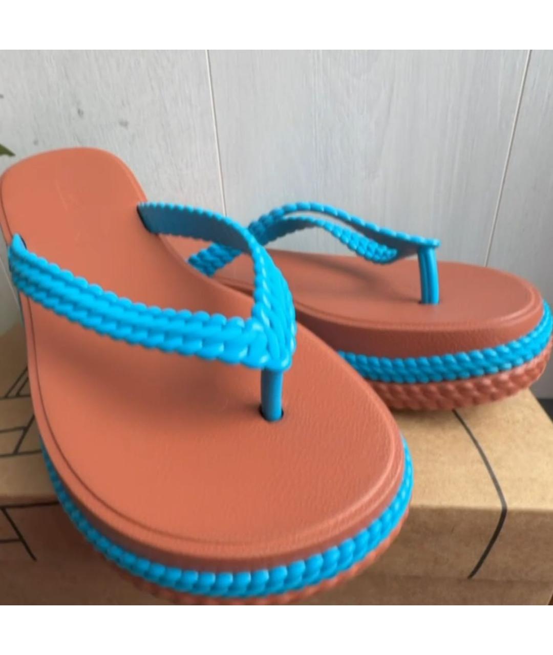 Melissa Бирюзовые резиновые шлепанцы, фото 4