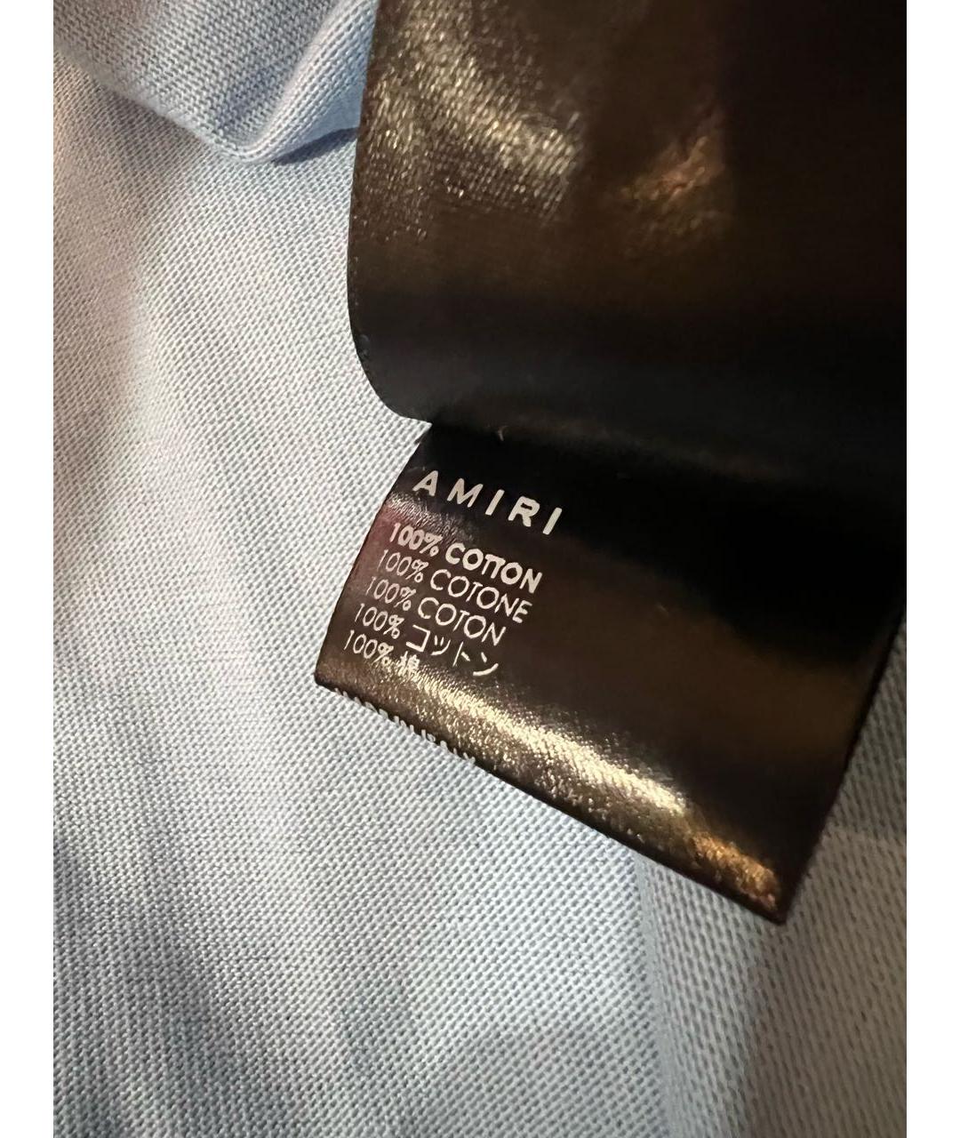 AMIRI Голубая футболка, фото 4
