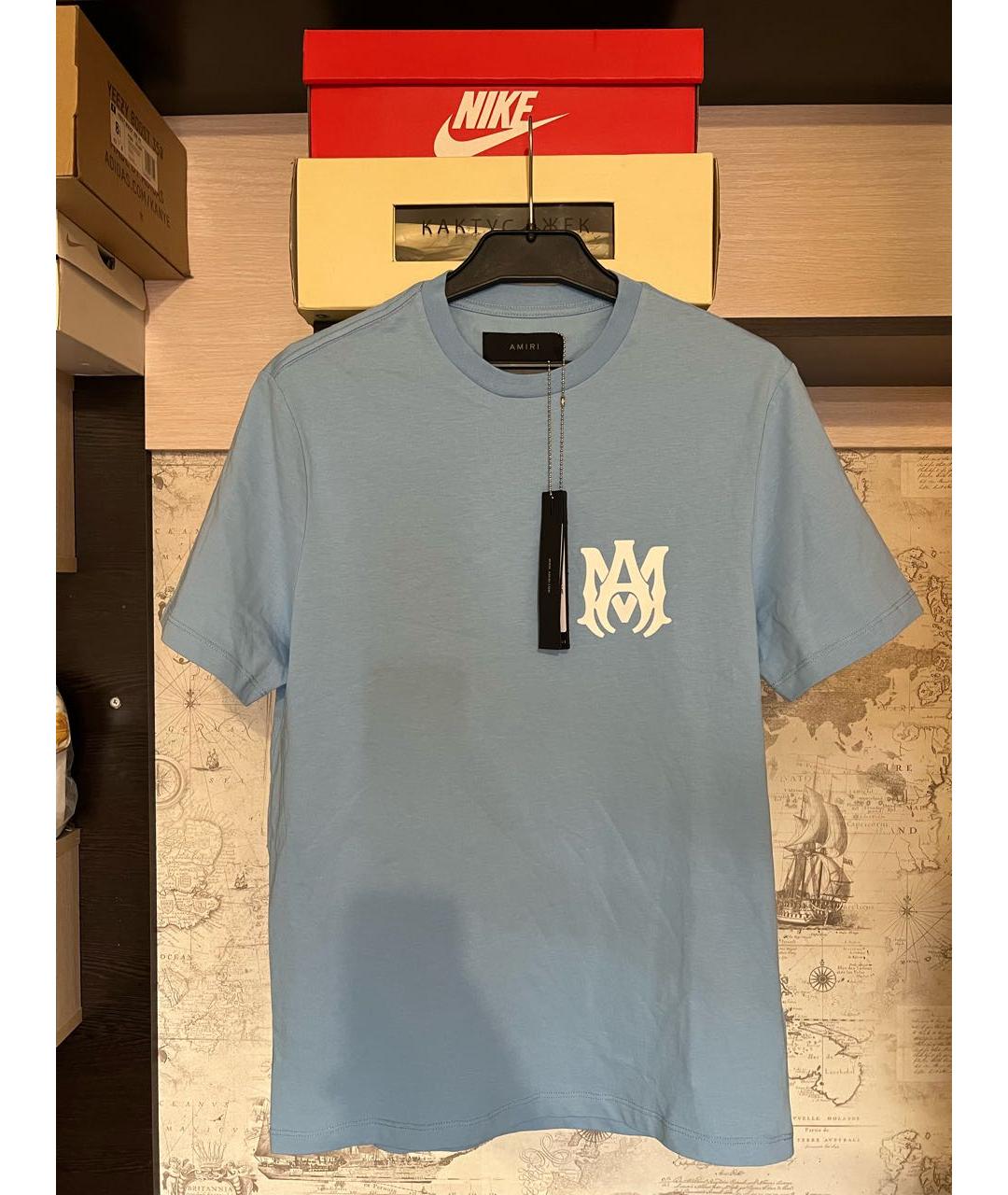 AMIRI Голубая футболка, фото 6
