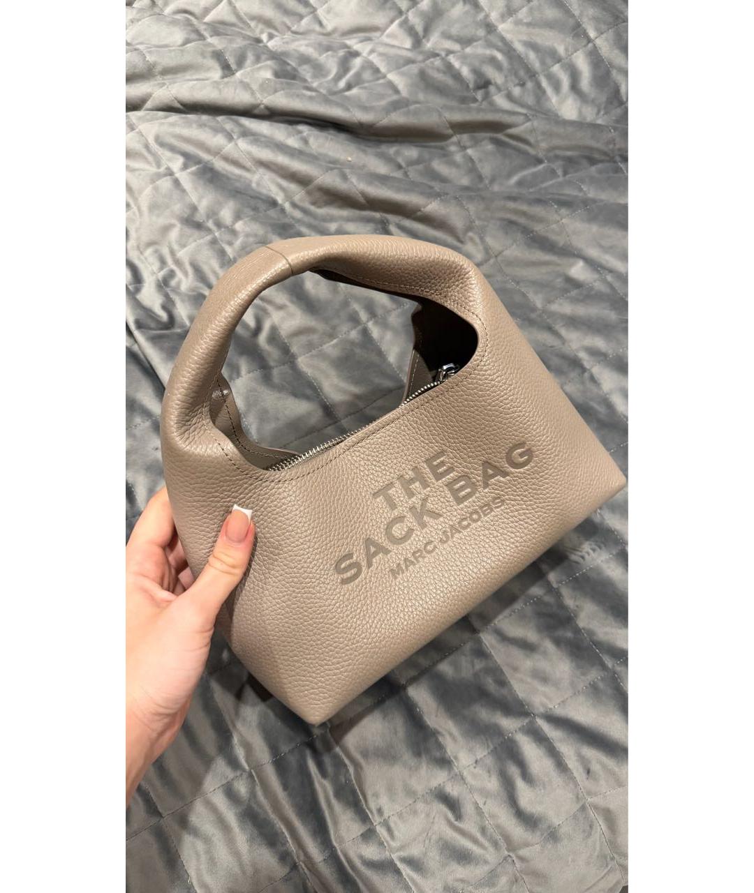 MARC JACOBS Бежевая кожаная сумка с короткими ручками, фото 2