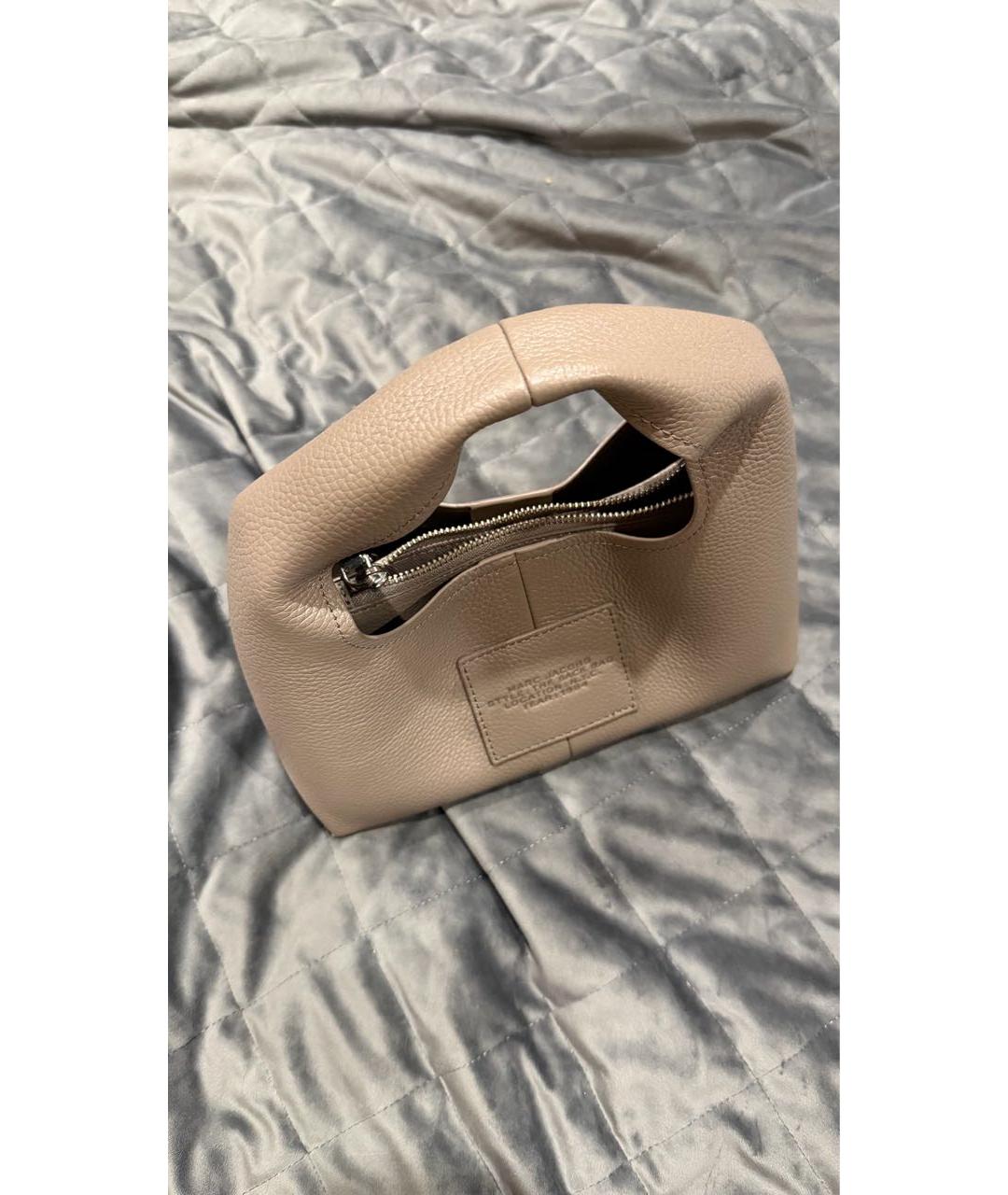 MARC JACOBS Бежевая кожаная сумка с короткими ручками, фото 3