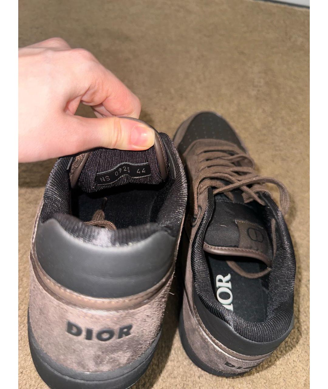 CHRISTIAN DIOR Коричневые замшевые низкие кроссовки / кеды, фото 6