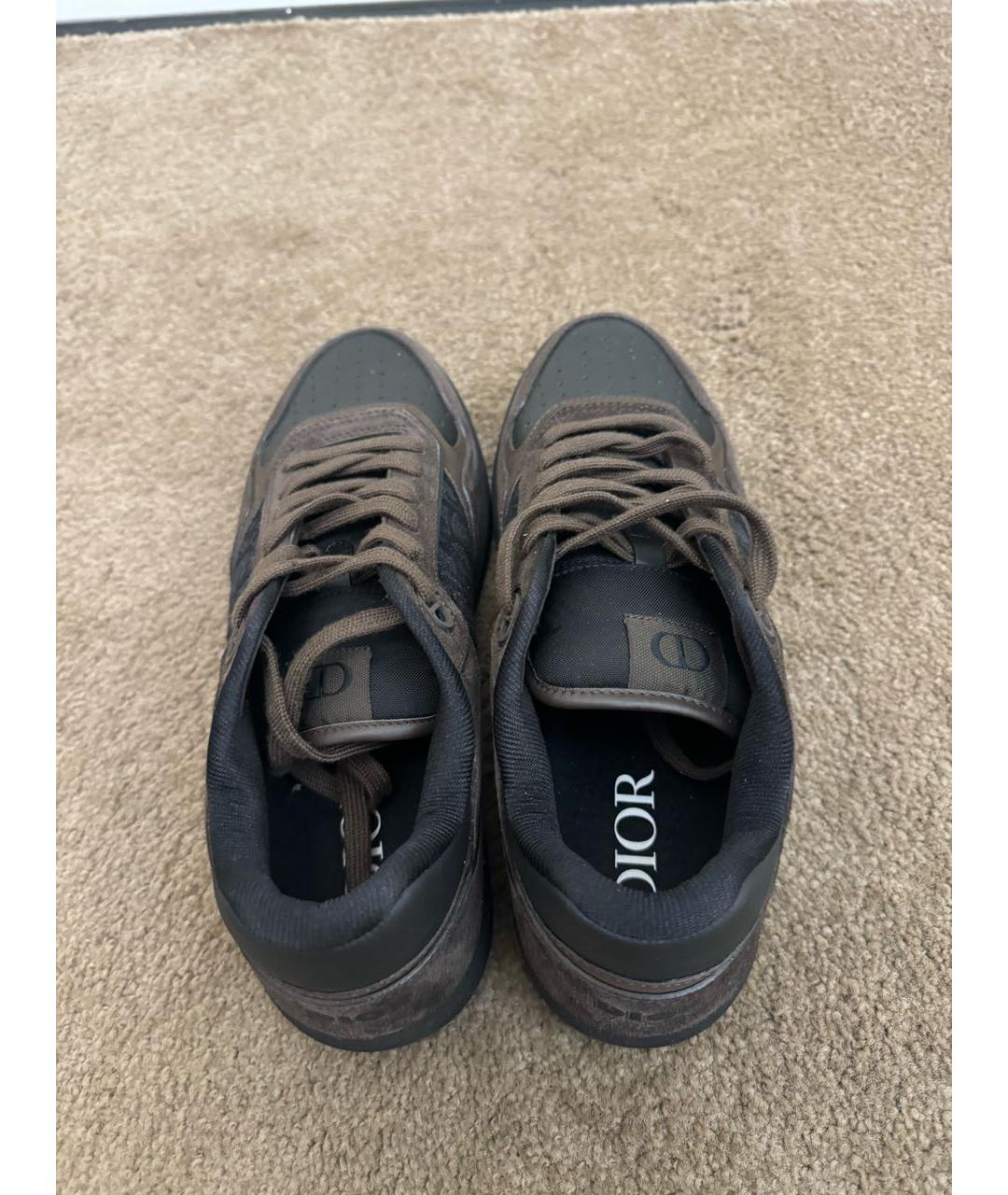 CHRISTIAN DIOR Коричневые замшевые низкие кроссовки / кеды, фото 4