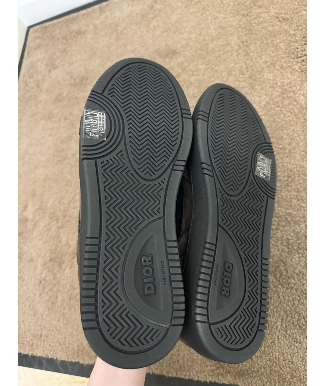 CHRISTIAN DIOR Коричневые замшевые низкие кроссовки / кеды, фото 7