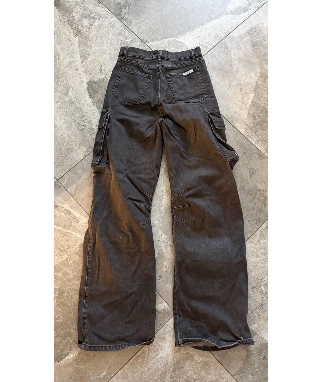 FORTE COUTURE Серые хлопковые джинсы клеш, фото 2