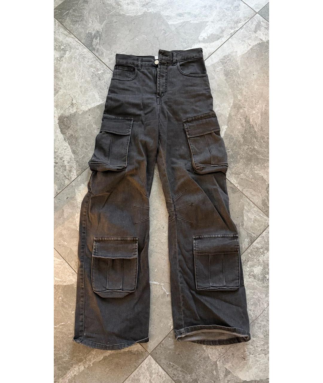 FORTE COUTURE Серые хлопковые джинсы клеш, фото 5