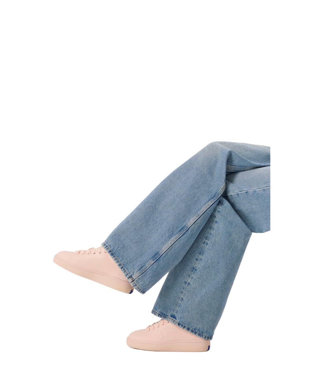 BURBERRY Розовые кожаные кроссовки, фото 5