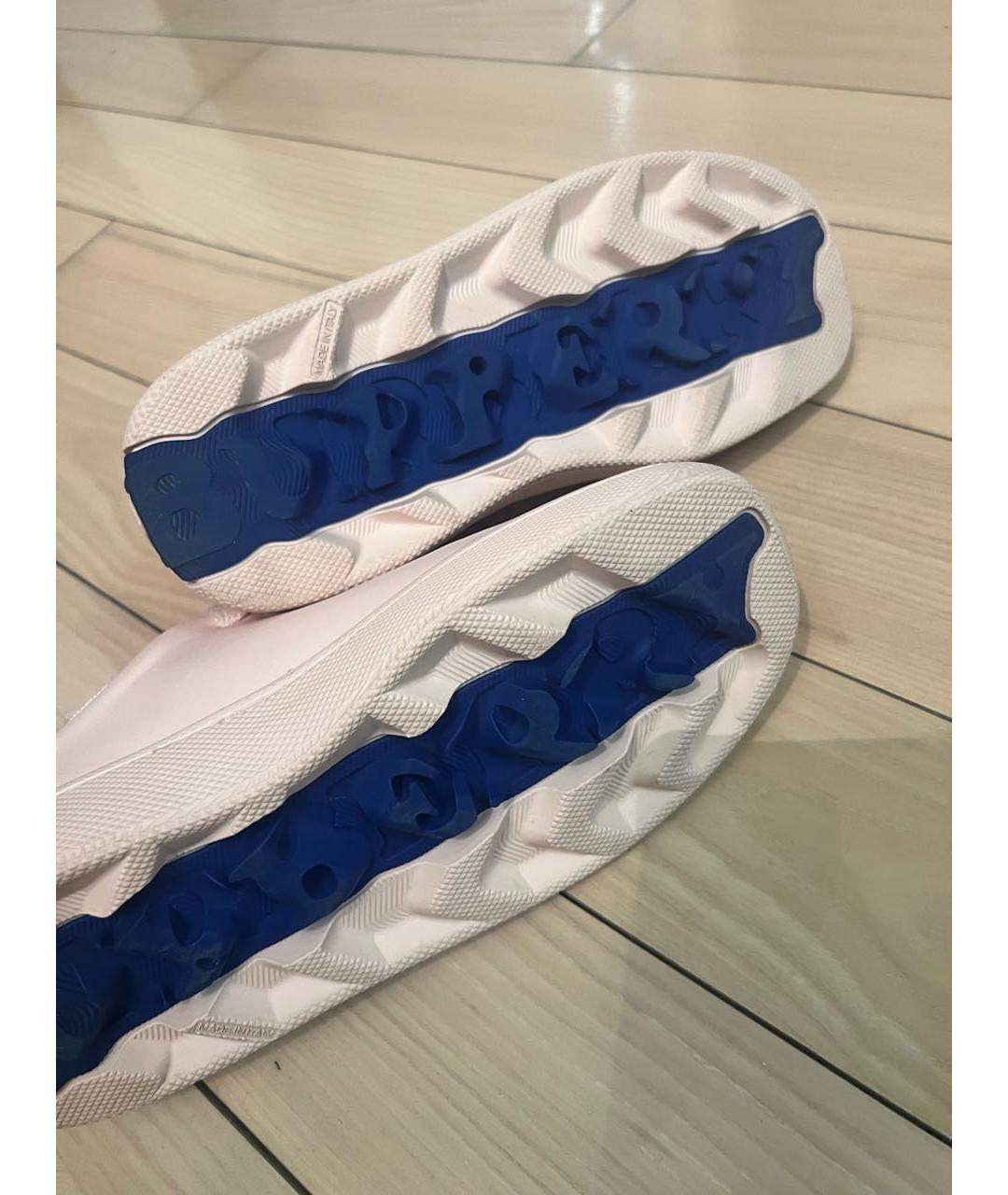 BURBERRY Розовые кожаные кроссовки, фото 8