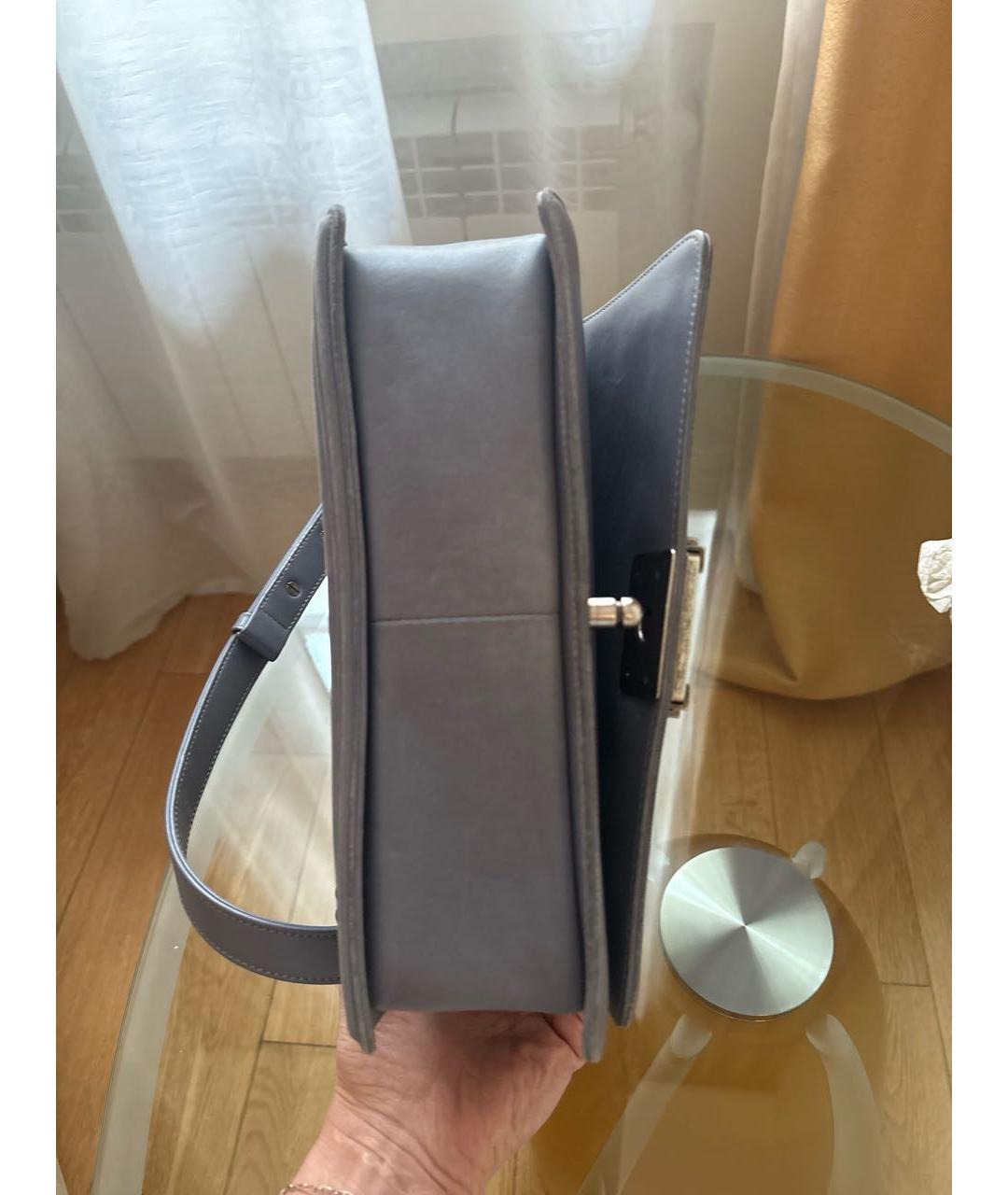 CHANEL Голубая кожаная сумка через плечо, фото 6