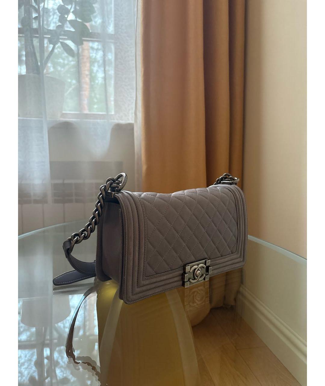 CHANEL Голубая кожаная сумка через плечо, фото 2