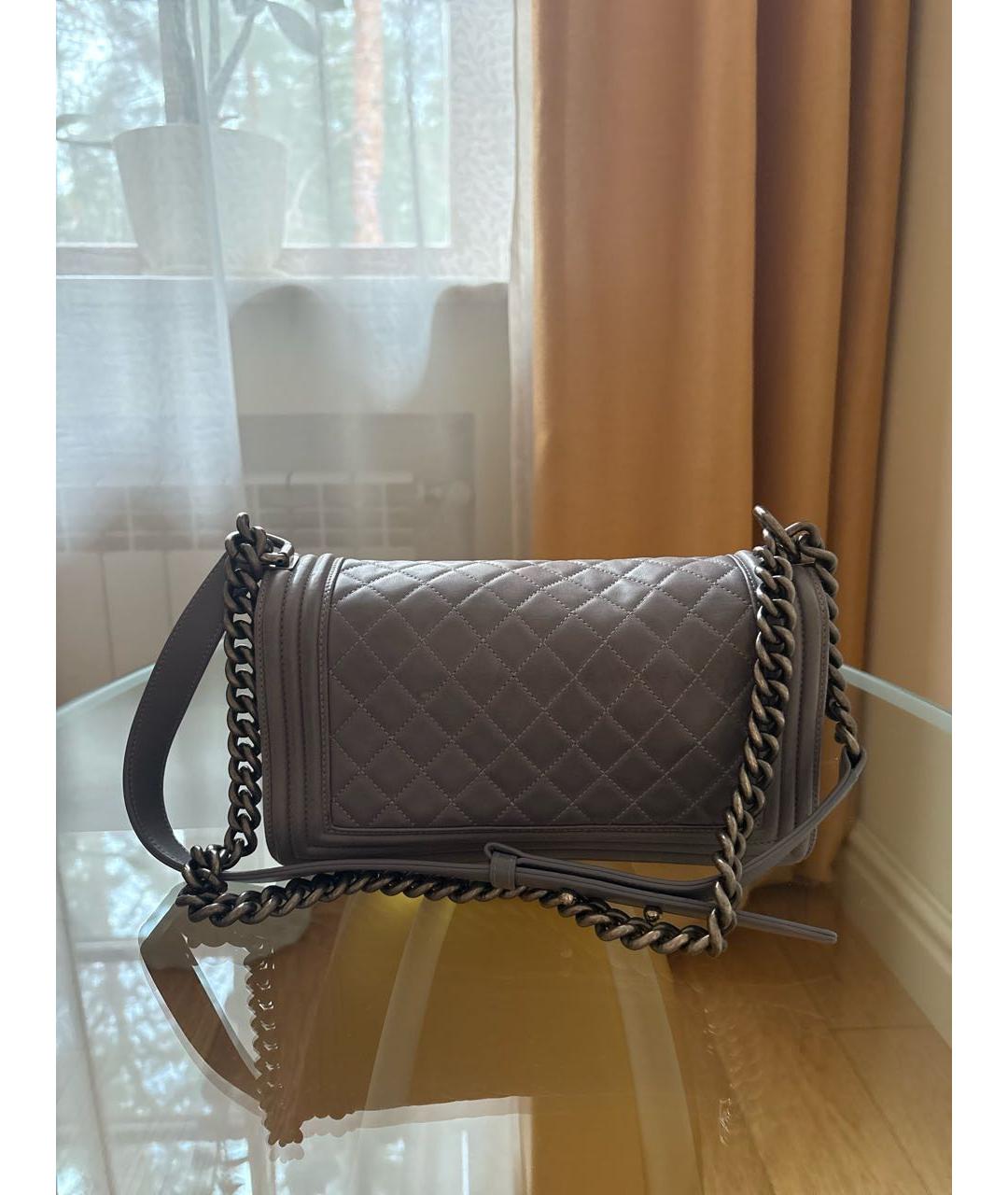 CHANEL Голубая кожаная сумка через плечо, фото 3