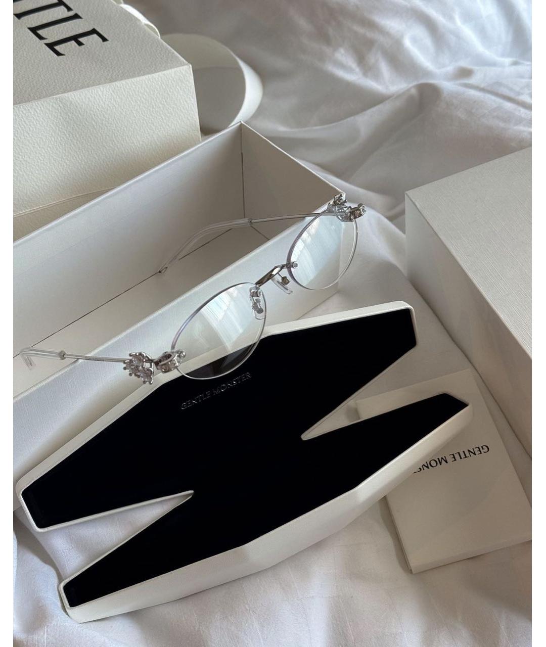 GENTLE MONSTER Серебряные металлические солнцезащитные очки, фото 8
