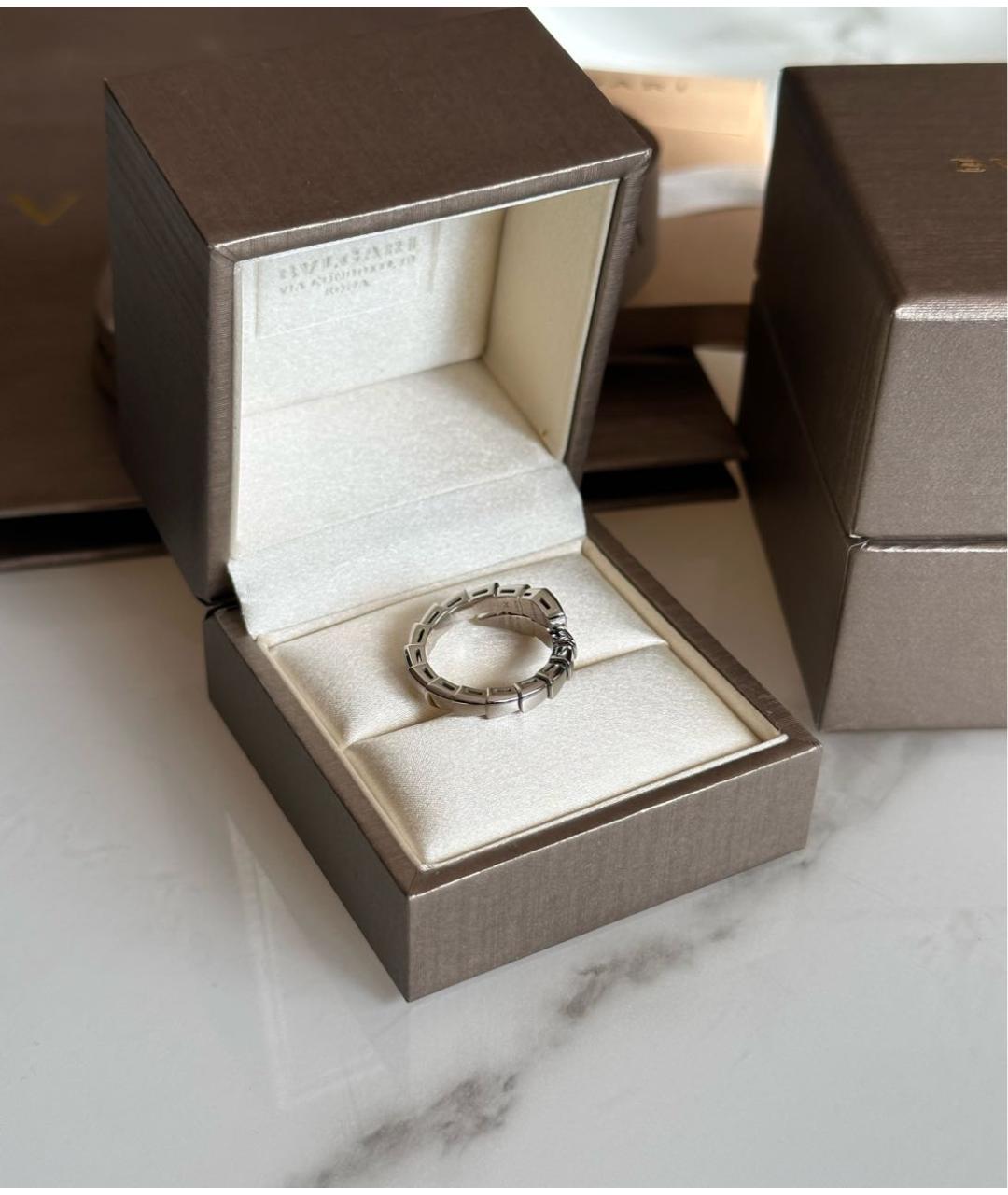 BVLGARI Серебряное кольцо из белого золота, фото 2