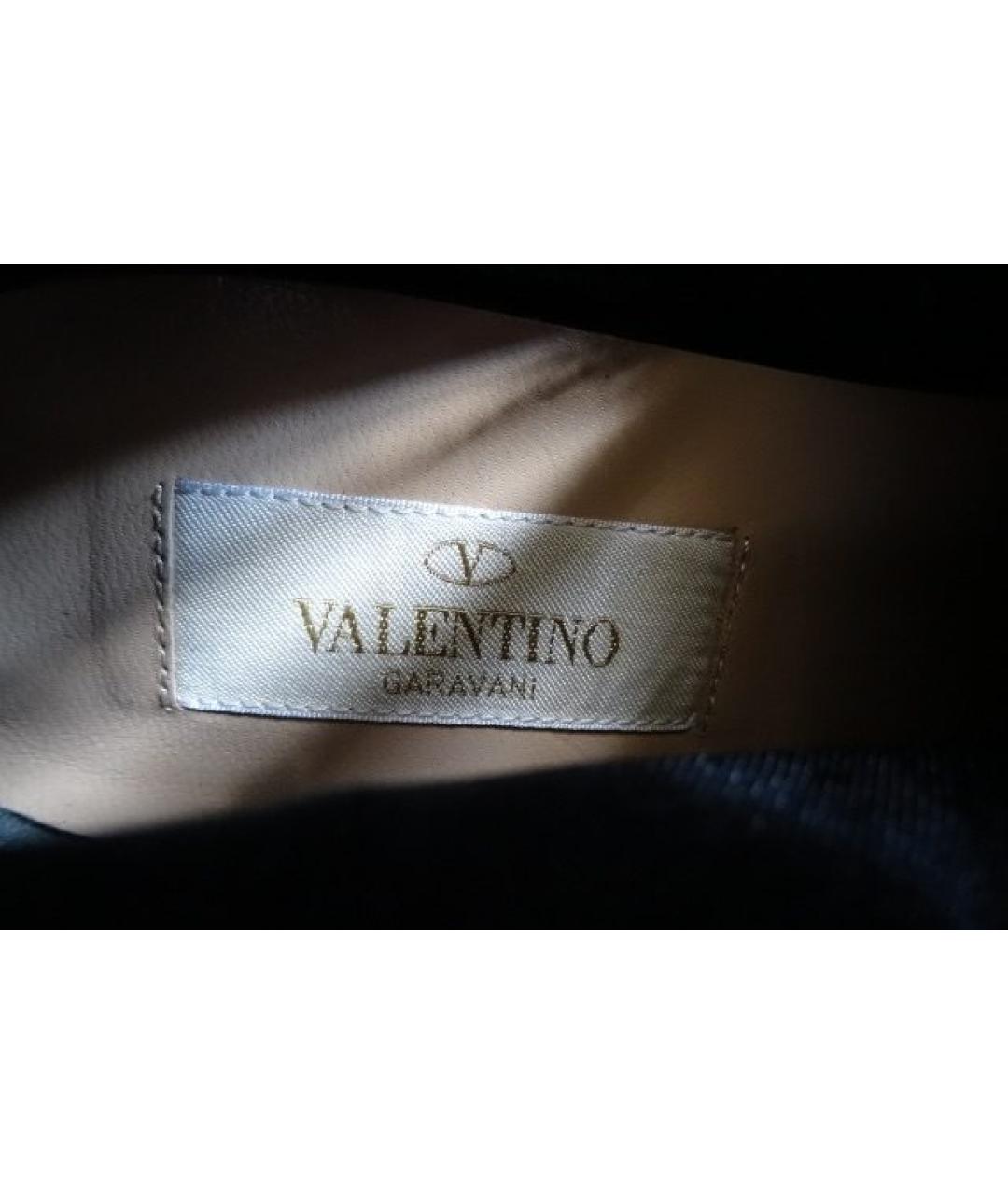 VALENTINO Черные текстильные ботильоны, фото 6